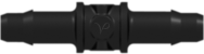 Tube to Tube Fitting Straight Through Tube Fitting with Barbs, 3/32" (2.4 mm) ID Tubing, Black Nylon