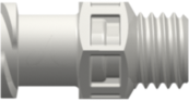 Female Luer Fitting Female Luer Thread Style to 1/4-28 UNF Thread, White Nylon