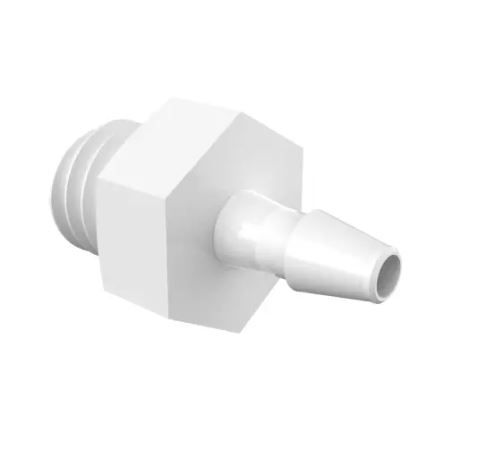 Adapter 10-32 UNF Thread x 1/16" Barb in Natural Nylon