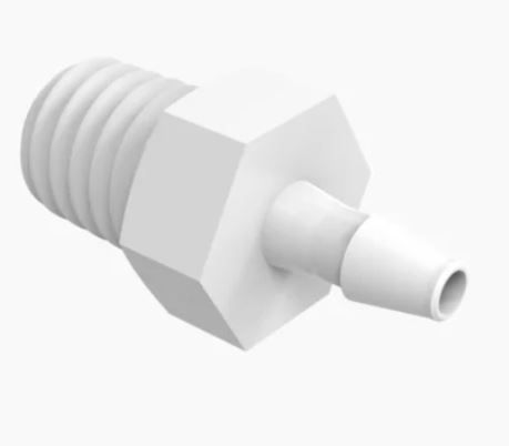 Adapter 10-32 Taper Thread x 1/16" Barb in Natural Nylon