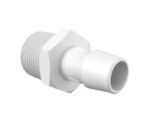 Adapter 3/4" NPT Thread x 5/8" Barb in Natural Nylon