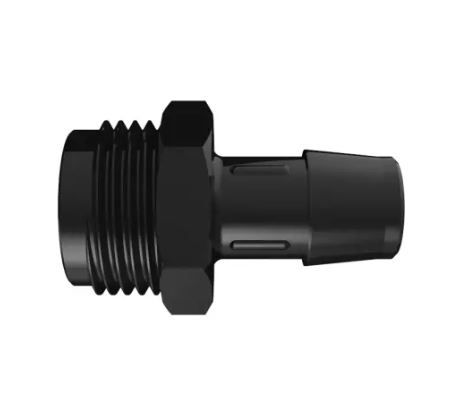 Garden Hose Adapter 3/4" GH x 5/8" ID in Black Nylon
