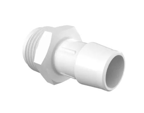 Garden Hose Adapter 3/4" GH x 3/4" ID in White Nylon
