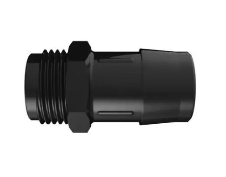 Garden Hose Adapter 3/4" GH x 1" ID in Black Nylon