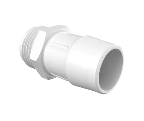 Garden Hose Adapter 3/4" GH x 1" ID in Natural Nylon
