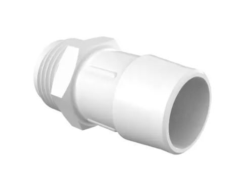 Garden Hose Adapter 3/4" GH x 1" ID in Non-Animal Derived Polypropylene