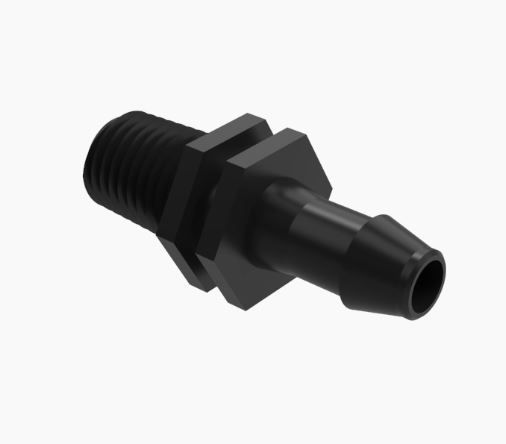 Adapter w/ 1/16"-27 NPT Thread x 3/16" Barb (BN)