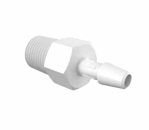 Adapter 1/8" BSPT Thread x 5/32" Barb in Natural Nylon