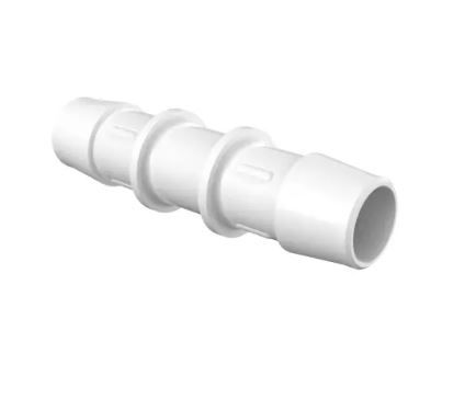 Straight Coupler 5/8" ID in White Polypropylene
