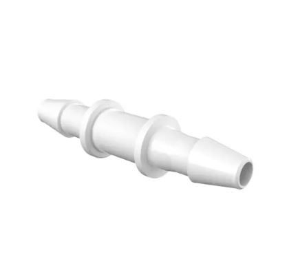 Straight Coupler 1/16" ID in White Polypropylene