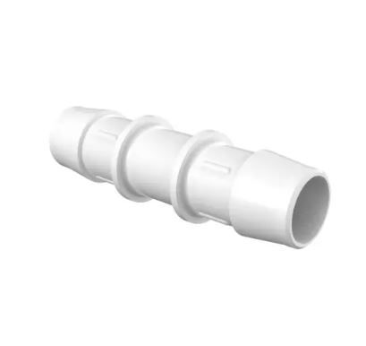 Straight Coupler 3/4" ID in Natural Kynar 740 - Cleanroom Manufactured
