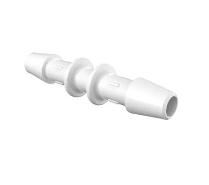 Straight Coupler 5/32" ID in White Polypropylene