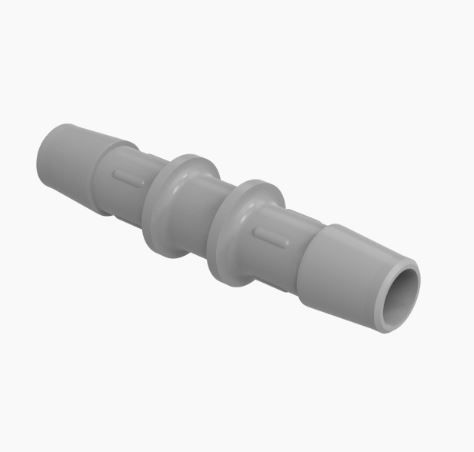Straight Coupler 3/8" ID in Gray Kynar