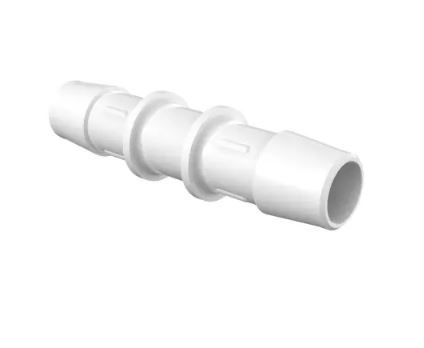 Straight Coupler 1/2" ID in Natural Kynar 740 - Cleanroom Manufactured