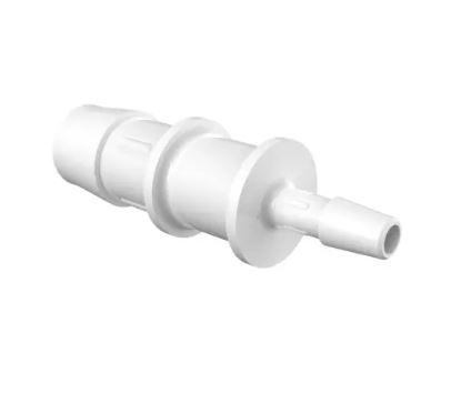 Reduction Coupler 5/8" Barb x 1/4" Barb White Nylon