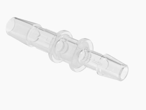 Reduction Coupler 1/4" ID x 3/16" ID in Non-Animal Derived Polypropylene - Cleanroom Manufactured