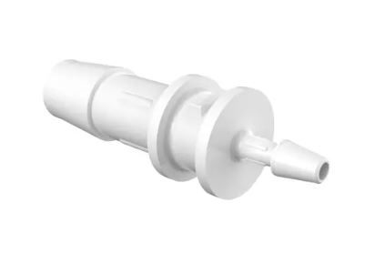 Reduction Coupler 3/8" ID x 1/8" ID in Natural Kynar 740 - Cleanroom Manufactured