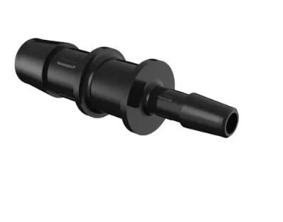 Reduction Coupler 1/2" ID x 1/4" ID in Black Nylon