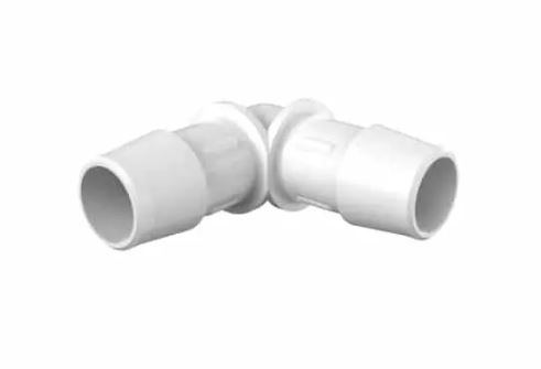 Elbow 5/8" Barb in White Polypropylene