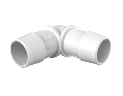 Elbow 1" Barb in White Nylon