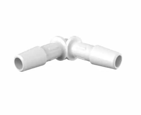 Elbow 1/4" Barb in Non-Animal Derived Polypropylene - Cleanroom Manufactured