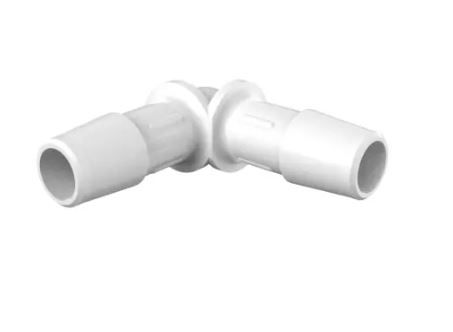 Elbow 3/8" Barb in White Polypropylene
