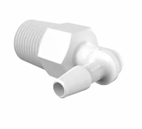 Natural Kynar 740 Elbow 1/8" BSPT x 1/8" ID