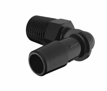 Glass Filled Black Nylon Elbow 1/4" NPT x 3/8" ID