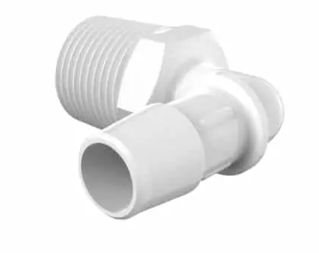 Natural Kynar 740 Elbow 1/2" NPT x 1/2" ID