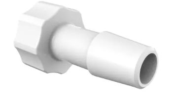 Large Bore Male Luer 5/16" ID in Natural Kynar 740 - Cleanroom Manufactured