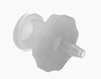 Female Luer 1/16" ID Barb in Natural Kynar 740 - Cleanroom Manufactured