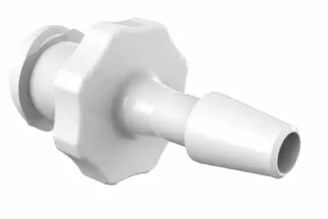 Female Luer 5/32" ID Barb in Natural Kynar 740 - Cleanroom Manufactured