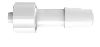 Male Luer 1/4" ID Barb in CrystalVu - Cleanroom Manufactured