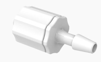 Male Rotating Luer Lock and Nut Assembly 1/8" ID in Medical Nylon - Natural