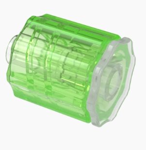 Rotating Luer Lock Plug and Nut Assembly in Polypropylene -Lime