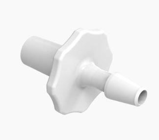 Male Slip Luer 3/32" ID in Natural Kynar 740