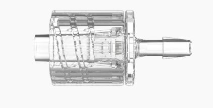 Stationary Male Luer Lock 3/32 Barb in CrystalVu-Natural