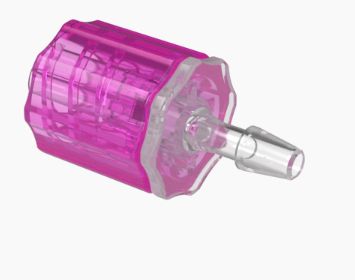 Stationary Male Luer Lock 3/32 Barb in Non Animal Derived Polypropylene-Rose