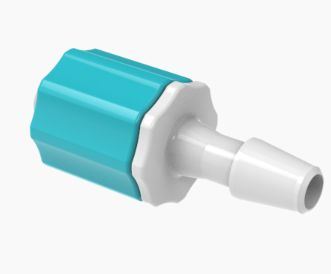 Stationary Male Luer Lock 5/32 Barb in Medical Nylon-Berry