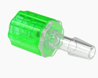 Stationary Male Luer Lock 5/32 Barb in Non Animal Derived Polypropylene-Lime