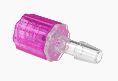 Stationary Male Luer Lock 5/32 Barb in Non Animal Derived Polypropylene-Rose