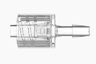 Stationary Male Luer Lock 1/8 Barb in CrystalVu-Natural