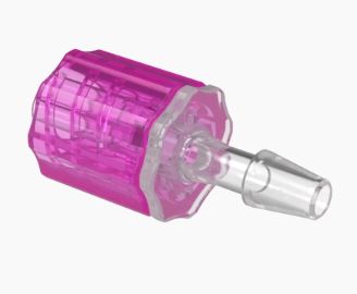 Stationary Male Luer Lock 1/8 Barb in Non Animal Derived Polypropylene-Rose