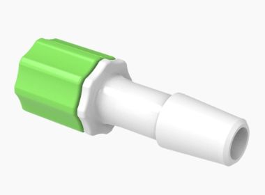 Stationary Male Luer Lock 1/4 Barb in Medical Nylon-Lime