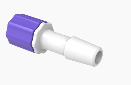 Stationary Male Luer Lock 1/4 Barb in Medical Nylon-Violet