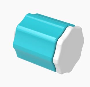 Stationary Luer Lock Plug and Nut Assembly in Medical Nylon - Berry