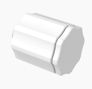 Stationary Luer Lock Plug and Nut Assembly in Medical Nylon - Natural