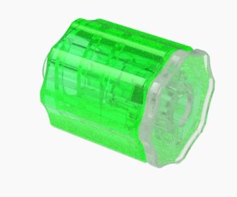 Stationary Luer Lock Plug and Nut Assembly in Polypropylene -Lime