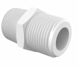 Natural Kynar 740 Nipple 3/4"Schd. 80 NPT