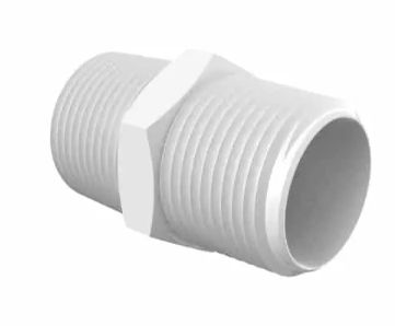 Natural Kynar 740 Nipple 3/4" NPT